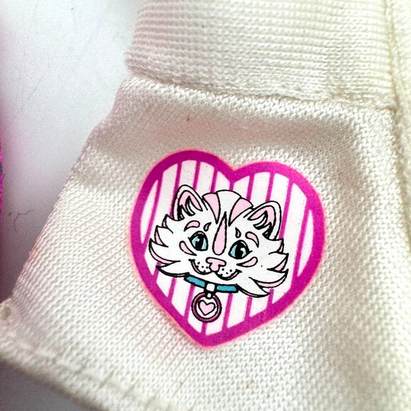 Vtg Barbie Pet Doctor Outfit White Jacket Heart Cat Print Pink Paw Mattel 1996 - Picture 4 of 10
